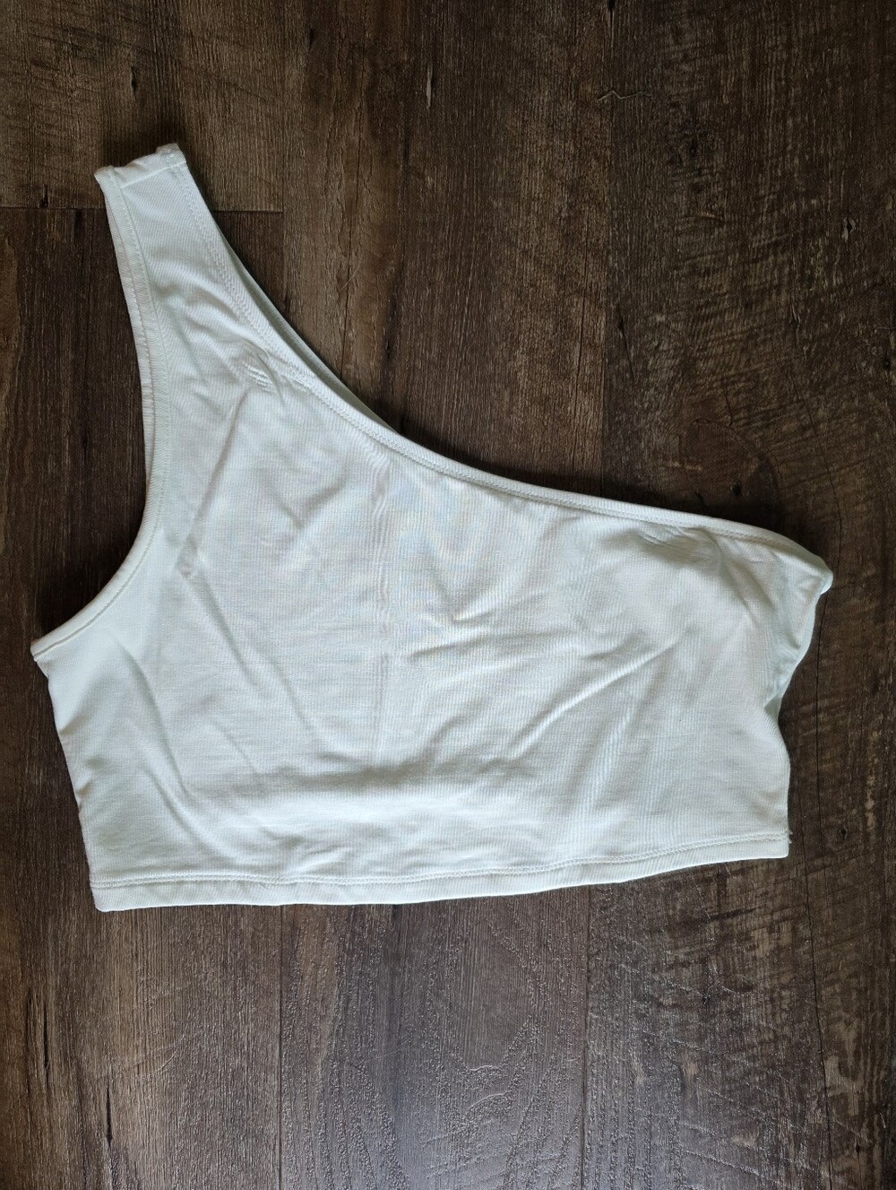 Women's One-Shoulder Crop Top - White Shein Size Medium